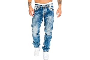 Tomwell Jean pour Hommes Pantalon Grandes Tailles Classique et élégant Straight Fit Jeans Denim