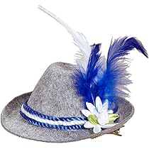 Oktoberfest Hut Mit Feder - Trachtenhut Für Herren & Damen | Bayerischer Alpenhut Für Wiesn & Karneval