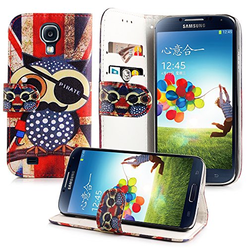 Preisvergleich Produktbild Samsung Galaxy S4 Handyhülle inklusive Displayfolie Piraten Eule