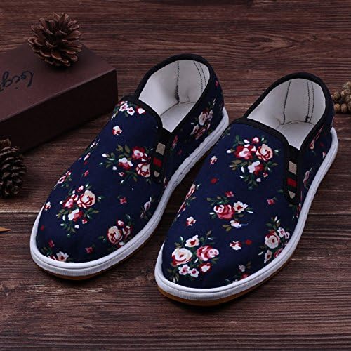 QianCengDi LvYuan Unisex Chinese Traditional Cloth shoes/casual retro Breathe Embroidery shoes/Kung Fu shoes/Martial Arts/slip-on shoes, blue, CN41