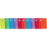 Oxford, A5+ Stapled Notebooks, Soft Cover, 48 Smooth White Sheets, Pack of 10 Notebooks, Assorted Colours