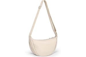 Yuson Girl Borsa a Tracolla da Donna a Mezza Luna Halfmoon Borse a Spalla con Tracolla Regolabile Tinta unita Hobo Bag in Nylon Crossbody Bag per Shopping Viaggio Festa Lavoro