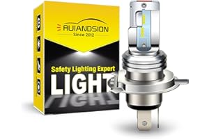 Ruiandsion H4 LED Motorbike Headlight Bulb White 6V 12V DC 6-24V Hi/Lo Beam LED Bulb Replacement for Motorcycle Headlamp, Non-polarity