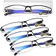 LUFF 4Pcs Anti-Blue-ray Reading Glasses Portable Ultra-Light Readers