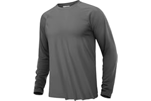 KEFITEVD Camiseta Casual de Manga Larga para Hombre Primavera Verano Camisetas Ligeras y Cómodas