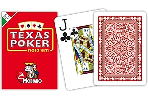 Modiano Texas Poker Hold'em 2 Jumbo Index Rot Club