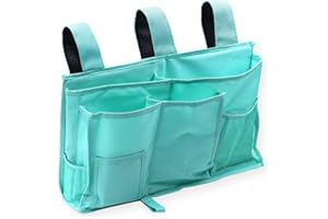 Starsglowing Betttasche Bett Organizer Hochbett Aufbewahrungstasche für Buch, Magazin, Spielzeug, Handy, Kopfhörer (Mintgrün)