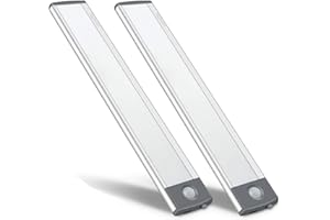 ‎LEPOTEC 30LED Bewegungsmelder Schrankleuchten,USB Wiederaufladbar Batterie Nachtlicht Schranklicht, Kleiderschrank Lampen Unterbauleiste Beleuchtung Küchenlampen, Schrankbeleuchtung Sensor Licht（2 Stück）