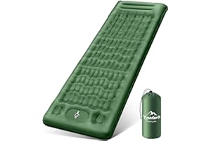 Tonfarb Isomatte Camping Selbstaufblasend, 12CM Verdicktes Aufblasbare Matratze mit Fußpresse Pumpe, Ultraleicht Wasserdicht 