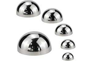 QERUTK 6pcs Stainless Steel Garden Mirror Globes, 304 Mirror Polished Hollow Balls, Mirror Balls, Polished Ornament Spheres, Outdoor Mirrors for Garden Decorations Thickened (51mm 63mm 76mm 90mm 100mm 150mm)