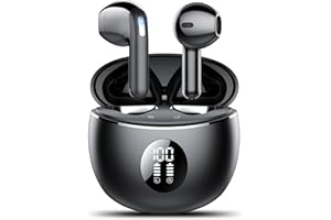 TIMU Wireless Earbuds, Ear buds Bluetooth 5.4 Headphones in Ear, 2025 New Bluetooth Earphones with 4 ENC Noise Cancelling Mic, Bass Boost 87%, 50H Ear phones with IP7 Waterproof, Fast Charge, LED Display