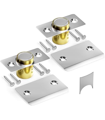 Chiavistello Scorrevole Per Porte - 6 Pezzi In Acciaio, 74mm, Argento - Foto 6