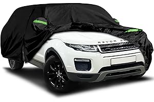 KISTRBA Waterproof Car Cover Fits for 2011-2024 Land Rover Range Rover Evoque, All Weather Outdoor Cover Full Car Cover with Door Zipper & Windproof Bands for Sun Snow Rain Dust Protection