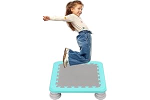 YULEYU Trampolino Elastico per Bambini, Trampolino con Base Antiscivolo, Salta Salta Bambini da Interno, Carico Massimo 165 Libbre/75 Kg, Attrezzatura per l'allenamento Sensoriale per Ragazzi e Ragazze