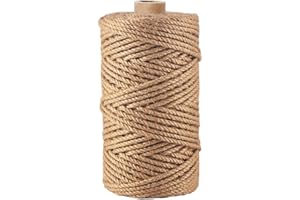 feyiubmen 6mm (50 Meter) Sisalseil für Kratzbaum Seil MEHRWEG Natürliches Hanfseil Geeignet für Gartendekoration Katzenbaum Katzen Zubehör Katzenschleifklauenspielzeug Naturfaser