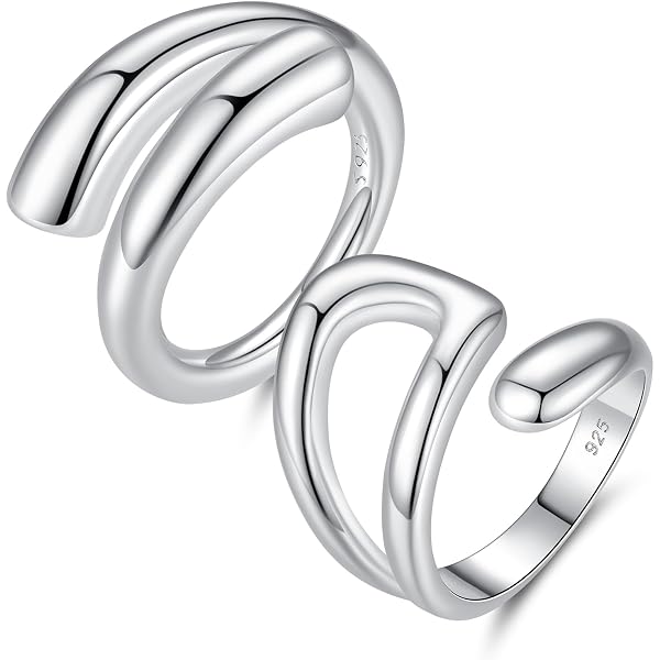 Bague En Argent 925/1000 Motif Spirale - Taille 54 | Neuf Avec Étiquettes