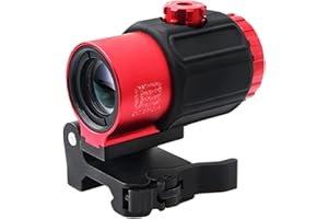 WAOBE Lente d'Ingrandimento 3X Fissa con mirino tattico G43 con Attacco QD Staccabile rapido Cannocchiale da puntamento olografico Ottico Airsoft