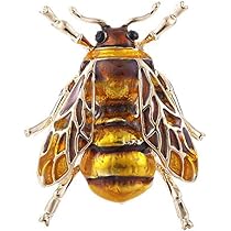 Black Gold) - Twinkling Stars Vintage Cute Enamel Insect Bug Honey Bee Brooch Metal Clothing Pin for Women Girls