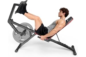 PASYOU Macchina Per l'Estensione Delle Gambe Con 6 Schienali Regolabili, Leg Press Per Palestra Domestica, Capienza Massima 100 KG, Panca Da Pesi Con Curl Gambe Per Esercizi Del Basso Corpo PM30