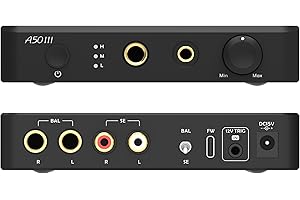 KGUSS TOPPING A50 III NFCA Wzmacniacz słuchawkowy - wejście SE/BAL 6,35 mm single-dended 4,4 mm zrównoważone gniazdo 3500 mW x2 potężne wyjście (czarny)