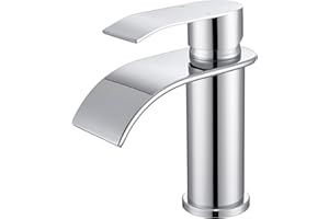 CECIPA Waschtischarmaturen Chrom, Edelstahl Einhandmischer Armatur Badezimmer, Wasserhahn Bad mit Auslauf Höhe 86MM für Waschbecken