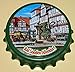 Produktbild Kapselheber "Kronkorken", grün, Motiv: Bad Sooden-Allendorf - Marktplatz: runder Flaschenöffner mit Magnet und Foto