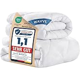 WAVVE Duvet Filling 200 x 200 cm for 105 Bed, Set of 2 Summer 150 g/m&sup2; + 4 Seasons 300 g/m&sup2; = Winter 450 g/m&sup2; Fibre, White