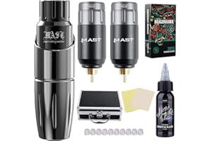 EXTREME TATTOO Dragonhawk Tattoo Machine Set Wireless Battery Rotary Tattoo Pen LCD Display with 2pcs batteries Rechargeable Tattoo Cartridges Needles with box for tattoo Beginner