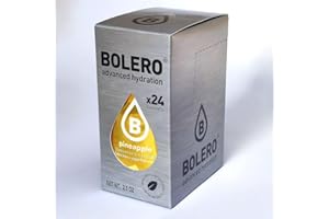 BOLÉRO Bolero Bebida 24 bolsitas de 3 g g de fruta preparada en polvo soluble para bebida fresca en agua, 72 gramos endulzado con stevia (piña)