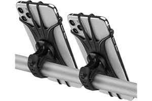 Kinizuxi Handyhalterung Fahrrad 2Stk, Handyhalter Motorrad - Universal 360 Drehung Fahrrad Handyhalterung Outdoor Fahrrad Halter für iPhone 13 12 11 Pro Max, Samsung, Smartphone