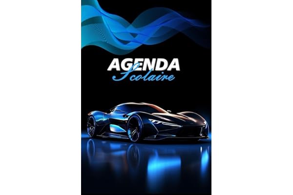 Agenda Scolaire 2024 2025: Voiture pour garcon | Organisateur et Planificateur Semainier avec Heure - 1 semaine sur 2 pages | Etudiant de Primaire, Collège, Lycée