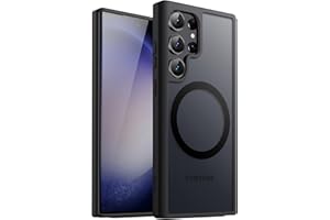 ‎JETECH JETech Etui Magnetyczne dla Samsung Galaxy S23 Ultra 5G 6,8 Cala, Kompatybilne z MagSafe, Półprzezroczysty Matowe Tyłu Odporny na Wstrząsy Osłona Telefonu (Czarny)
