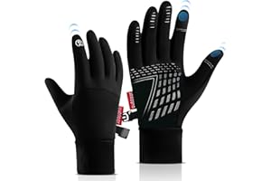 Angozo Winter Gloves Men,Thermal Gloves for Men,Windproof Water-Resistant Thermal Non-slip,Womens Gloves,Touch Screen Gloves,Running Gloves for Men Women Sport Walking Riding Driving Cycling