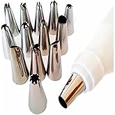 Perfect Pricee 12 Piece Cake Decorating Set Frosting Icing Piping Bag Tips with Steel Nozzles