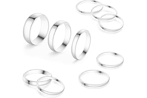 ALEXCRAFT Set Anelli Donna Acciaio Inossidabile Sovrapponibili 2mm 7/14 Pezzi Anelli Sottili Donna Tutte Le Dita Anelli Fedine Sottili Impilabili Set Pollice Mezzo Dito 7 9 12 14 17 20 22 24