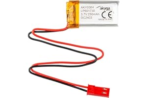 3,7 V 250 mAh akumulator LP601730 litowo-polimerowy AKYGA AKY0384 akumulator Li-Po PCM JST 2-biegunowy przyłącze 2,54 15 cm