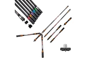 wolfman Tir à l'arc Set Stabilisateurs de Barre D'équilibre Amortisseur en Carbone Pure 3K Tige D'équilibre Barre 5" 10" 30" Barre en V pour Arc Classique de Compétition Arc à Poulies