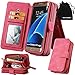 Produktbild S7 Edge Case, Galaxy S7edge Case, DRUnKQUEEn Premium Zipper Wallet Leather Detachable Magnetic Case Purse Clutch Removable Case with Flip Credit Card Holder Cover for Samsung Galaxy S7 Edge G935F