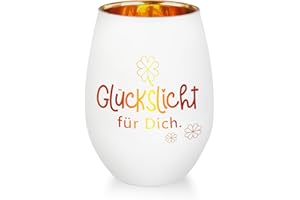 ‎BELILLPIPI Belillpipi Geschenke für Frauen, Windlicht aus Glas Teelichthalter mit Gravur Glückslicht Geschenke für Geburtstag Frauen Weihnachten