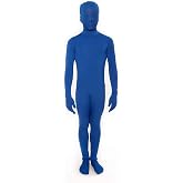 Wicked Costumes Skinz Unisex-Kostüm – Blauer Stretch-Anzug Mit Kapuze, Größen M-XL