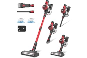 ‎STANEW Stanew Akku Staubsauger, 4 in 1 Staubsauger Kabellos, 150W Leichter Handstaubsauger, 22,2V Akkusauger, 40Min Laufzeit, 800ml Vacuum Cleaner, Akkusauger für Teppich, Tierhaare, Auto