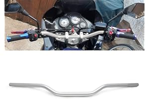 USTPO Motorcycle Handlebars 7/8" 22mm Universal Rise Handle Bar Fits for CRF YZF KXF KLX RMZ DRZ KX RM YZ SX EXC XC 65 85 125 250 300 350 450 Dirt Bike ATV Silver