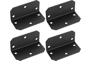 SZYILIDA 4 Pz Staffe Angolari per Legno, Staffe a L, Staffa di Fissaggio ad Angolo Retto, Staffa Angolare in Ferro a Forma di L Angolare 90 Gradi per Fissaggio di Mobili Connettori Giunzione, 100x100x40 mm