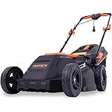 FUXTEC Tagliaerba elettrico con cavo | 12 kg | Larghezza di taglio di 380 mm | Cesto raccogli erba 40l | Altezza di taglio 20