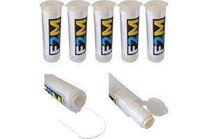 F2M - Lot 2 ou 5 Rouleaux de Fil à ligaturer pour appâts de pêche - Ø0.10 à 0.30mm 1000m - Tube étanche/dérouleur - Pack 2 bobines Ligature élastique - Escher vers Poissons crustacés - Surfcasting