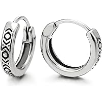 Créoles Tribales En Argent 925 - Diamètre 16mm - Unisexe (neuves Avec étiquettes)