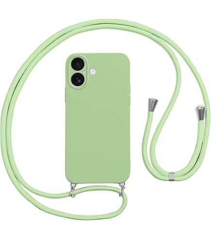 wentdzSW Cover Compatible con iPhone 13 PRO (6.1) - Cordino per Custodia con Collana Case Opaca Antiurto con Laccio/con Cordino TPU Corda Silicone Case -Viola