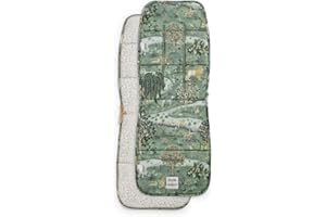 Elodie Details Universal Pram Liner Reversible, Padded and Washable Baby Pushchair Seat Liners, CosyCushion Insert for Stroller, Morris & Co - Owl & Willow