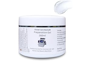 GLOBAL CARE MARKET Vorbereitung Gel - RF leitfähiges Gel mit Hyaluronsäure zur Verwendung mit Hochfrequenzmaschinen für Gesicht und Körper, Mikrostromgeräte im Gesicht, Gel-Primer