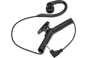 UAYESOK oreillette Filaire 1 pin écouteur Talkie walkie 2.5 mm, Uniquement écoute/récepteur, Casque Talkie-walkie pour Haut-Parleur à Distance,Motorola Kenwood Icom bidirectionnel.